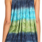 Sakkas Renee Dip Dye Floral Print Tank with Sequins and Embroidery