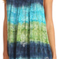 Sakkas Renee Dip Dye Floral Print Tank with Sequins and Embroidery