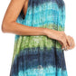 Sakkas Renee Dip Dye Floral Print Tank with Sequins and Embroidery