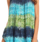 Sakkas Renee Dip Dye Floral Print Tank with Sequins and Embroidery