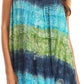 Sakkas Renee Dip Dye Floral Print Tank with Sequins and Embroidery