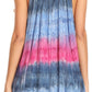 Sakkas Renee Dip Dye Floral Print Tank with Sequins and Embroidery