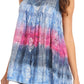 Sakkas Renee Dip Dye Floral Print Tank with Sequins and Embroidery