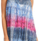 Sakkas Renee Dip Dye Floral Print Tank with Sequins and Embroidery