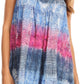 Sakkas Renee Dip Dye Floral Print Tank with Sequins and Embroidery