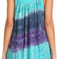 Sakkas Renee Dip Dye Floral Print Tank with Sequins and Embroidery