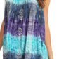 Sakkas Renee Dip Dye Floral Print Tank with Sequins and Embroidery