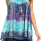Sakkas Renee Dip Dye Floral Print Tank with Sequins and Embroidery