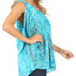 Sakkas Alyse Crinkle Tie Dye Tank with Sequins and Embroidery