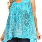 Sakkas Alyse Crinkle Tie Dye Tank with Sequins and Embroidery