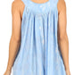 Sakkas Alyse Crinkle Tie Dye Tank with Sequins and Embroidery