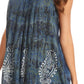 Sakkas Alyse Crinkle Tie Dye Tank with Sequins and Embroidery