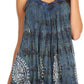 Sakkas Alyse Crinkle Tie Dye Tank with Sequins and Embroidery