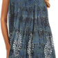 Sakkas Alyse Crinkle Tie Dye Tank with Sequins and Embroidery