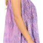 Sakkas Alyse Crinkle Tie Dye Tank with Sequins and Embroidery