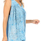 Sakkas Alyse Crinkle Tie Dye Tank with Sequins and Embroidery
