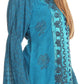 Sakkas Soraya Embroidered Eyelet Button Down Blouse Top with Long Sleeves and Ties