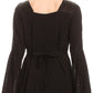 Sakkas Soraya Embroidered Eyelet Button Down Blouse Top with Long Sleeves and Ties