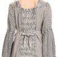 Sakkas Soraya Embroidered Eyelet Button Down Blouse Top with Long Sleeves and Ties