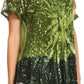 Sakkas Mira Tie Dye Two Tone Sheer Cap Sleeve Relaxed Fit Embellished Tunic Top