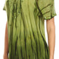 Sakkas Siri Ombre Tie Dye Embroidered Sheer Cap Sleeve Relaxed Fit Tunic Top