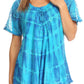 Sakkas Isayan Multi Color Embellished Tie Dye Sheer Cap Sleeve Tunic Top