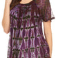 Sakkas Isayan Multi Color Embellished Tie Dye Sheer Cap Sleeve Tunic Top