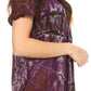 Sakkas Isayan Multi Color Embellished Tie Dye Sheer Cap Sleeve Tunic Top