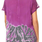 Sakkas Josea Relaxed Fit Tie Dye Embroidered Crepe Cap Sleeve Blouse | Cover Up