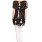 Sakkas Josea Relaxed Fit Tie Dye Embroidered Crepe Cap Sleeve Blouse | Cover Up