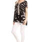 Sakkas Josea Relaxed Fit Tie Dye Embroidered Crepe Cap Sleeve Blouse | Cover Up
