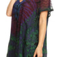 Sakkas Josea Relaxed Fit Tie Dye Embroidered Crepe Cap Sleeve Blouse | Cover Up