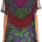 Sakkas Josea Relaxed Fit Tie Dye Embroidered Crepe Cap Sleeve Blouse | Cover Up