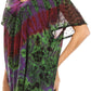 Sakkas Josea Relaxed Fit Tie Dye Embroidered Crepe Cap Sleeve Blouse | Cover Up