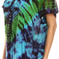 Sakkas Josea Relaxed Fit Tie Dye Embroidered Crepe Cap Sleeve Blouse | Cover Up