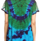 Sakkas Josea Relaxed Fit Tie Dye Embroidered Crepe Cap Sleeve Blouse | Cover Up