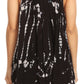 Sakkas Nalu Sleeveless Relaxed Fit Multi Color Tie Dye V-Neck Blouse | Cover Up