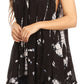 Sakkas Nalu Sleeveless Relaxed Fit Multi Color Tie Dye V-Neck Blouse | Cover Up