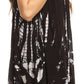 Sakkas Nalu Sleeveless Relaxed Fit Multi Color Tie Dye V-Neck Blouse | Cover Up
