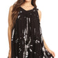 Sakkas Nalu Sleeveless Relaxed Fit Multi Color Tie Dye V-Neck Blouse | Cover Up