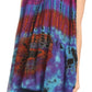 Sakkas Nalu Sleeveless Relaxed Fit Multi Color Tie Dye V-Neck Blouse | Cover Up