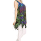 Sakkas Nalu Sleeveless Relaxed Fit Multi Color Tie Dye V-Neck Blouse | Cover Up