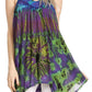 Sakkas Nalu Sleeveless Relaxed Fit Multi Color Tie Dye V-Neck Blouse | Cover Up