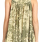 Sakkas Asaaya Sleeveless Tie Dye V-Neck Crinkle Style Trapeze Hem Lightweight Top