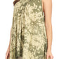 Sakkas Asaaya Sleeveless Tie Dye V-Neck Crinkle Style Trapeze Hem Lightweight Top