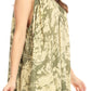 Sakkas Asaaya Sleeveless Tie Dye V-Neck Crinkle Style Trapeze Hem Lightweight Top