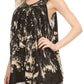 Sakkas Asaaya Sleeveless Tie Dye V-Neck Crinkle Style Trapeze Hem Lightweight Top