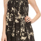 Sakkas Asaaya Sleeveless Tie Dye V-Neck Crinkle Style Trapeze Hem Lightweight Top