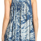 Sakkas Asaaya Sleeveless Tie Dye V-Neck Crinkle Style Trapeze Hem Lightweight Top