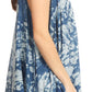 Sakkas Asaaya Sleeveless Tie Dye V-Neck Crinkle Style Trapeze Hem Lightweight Top